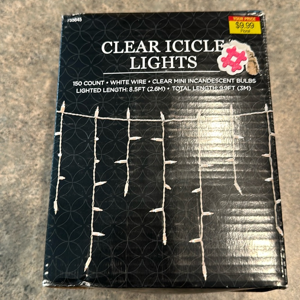NEW Clear Icicle Lights